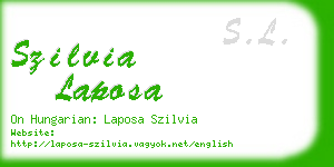 szilvia laposa business card